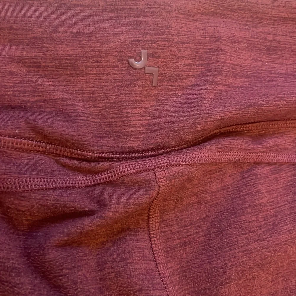 Joy Lab Women's Leggings Medium Burgundy Heather High Rise Athletic Gym Running - Picture 12 of 14